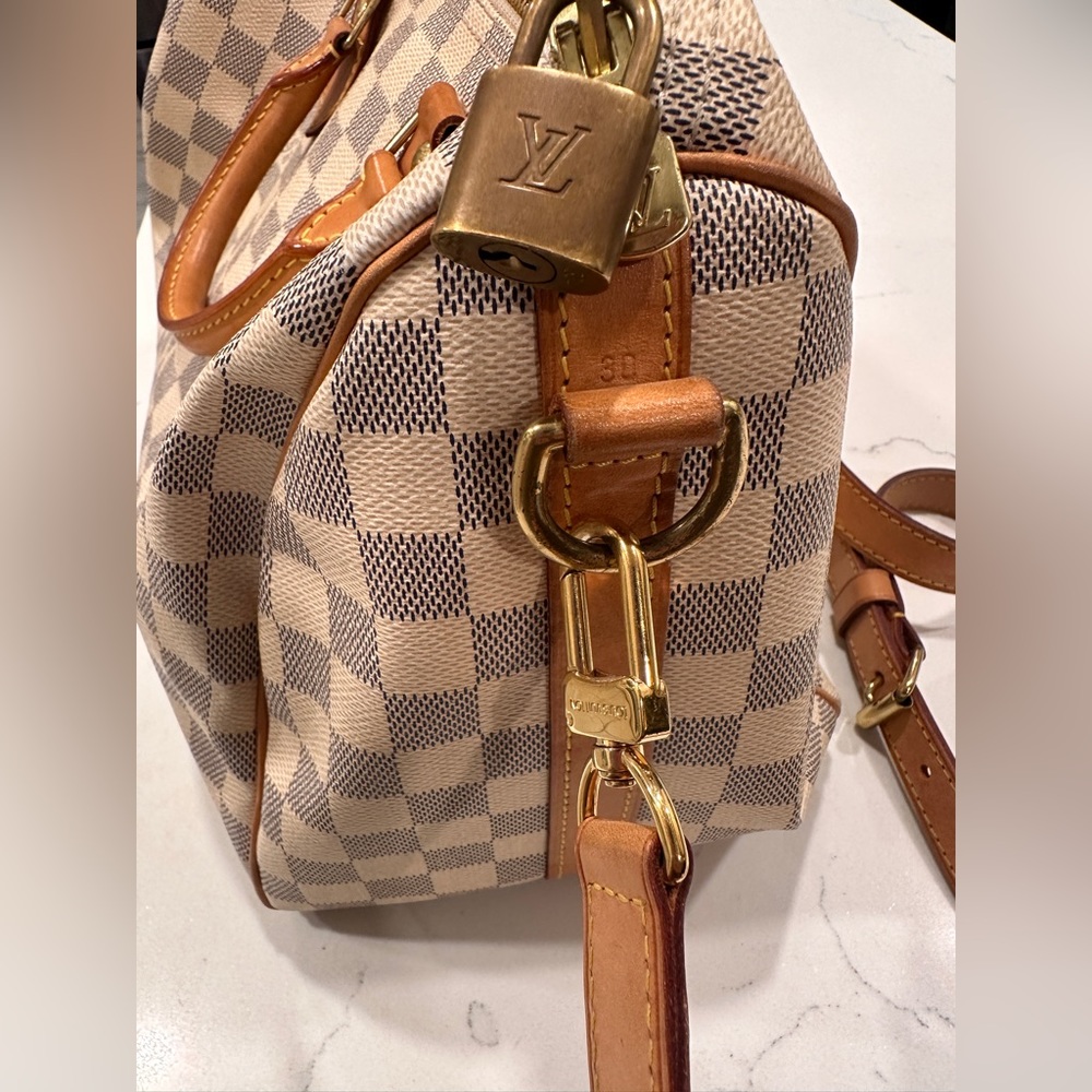 Louis Vuitton Speedy 30 Bandouliere Damier azur - Picture 9 of 11